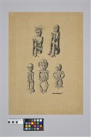 藏品(陳奇祿手稿-排灣群木偶)的圖片